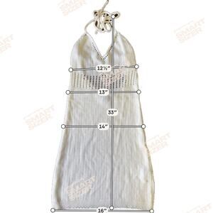 Forever 21 white knit halter dress womens size m